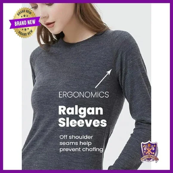 Merino Wool Base Layer Set - Thermal Underwear for Ski & Winter - Picture 6 of 7